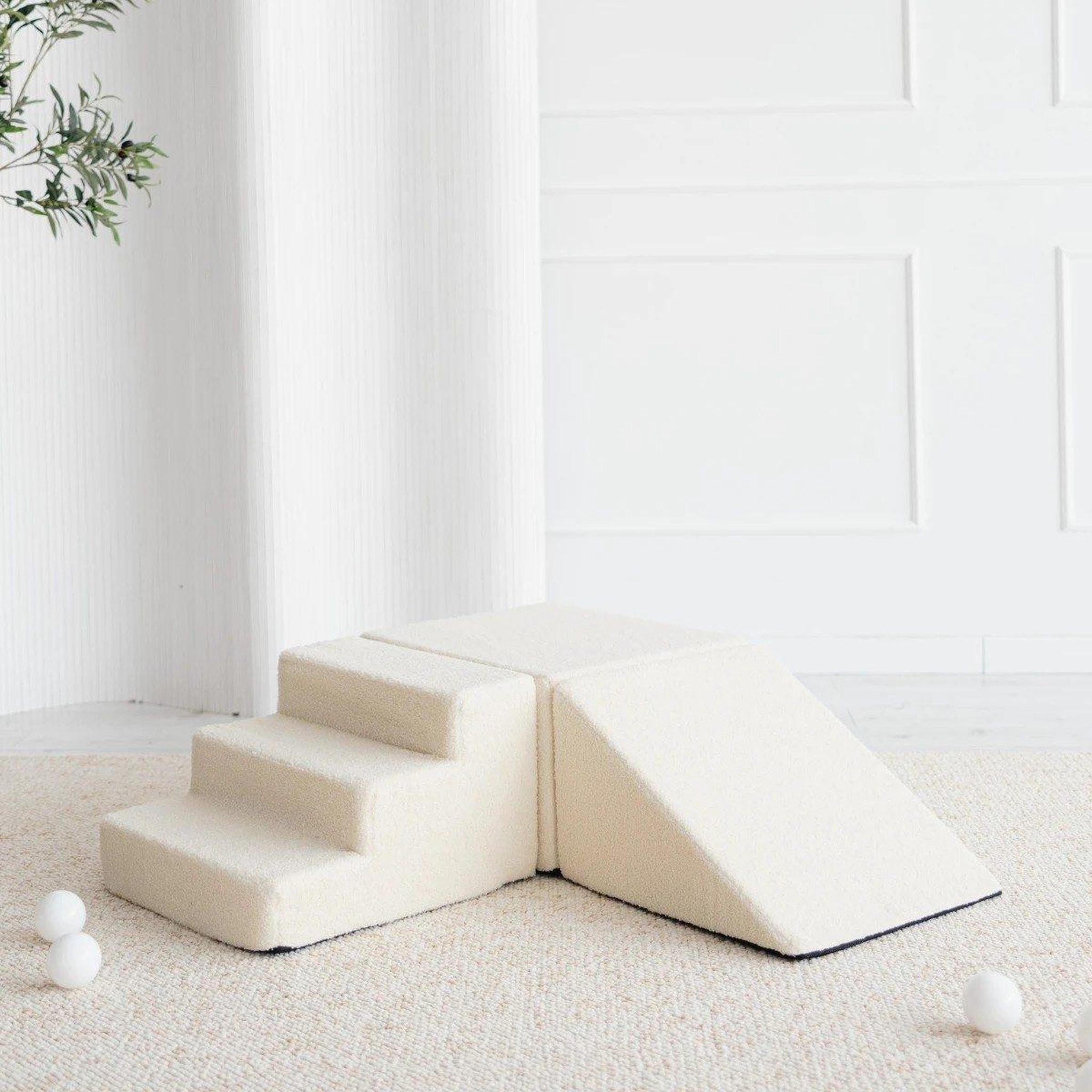 MONIO FOR KIDS Parcours de motricité 3 modules en mousse — Crème