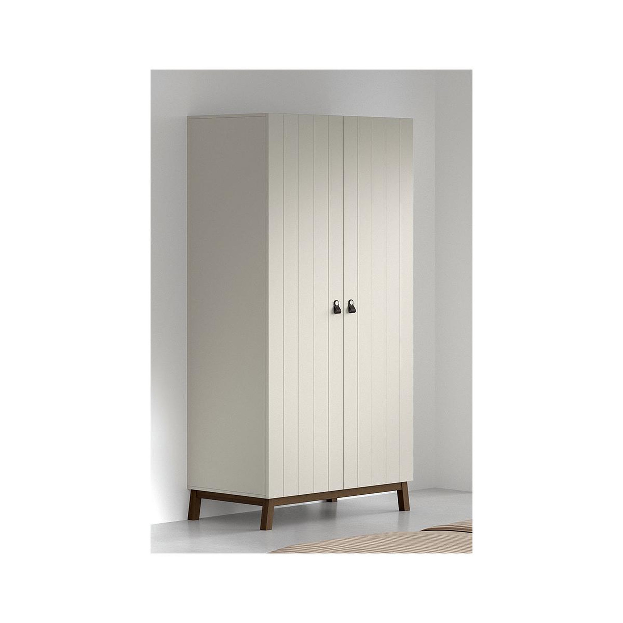 Voir la diapositive 3 : Vipack Armoire sezane 2 portes clay/noix