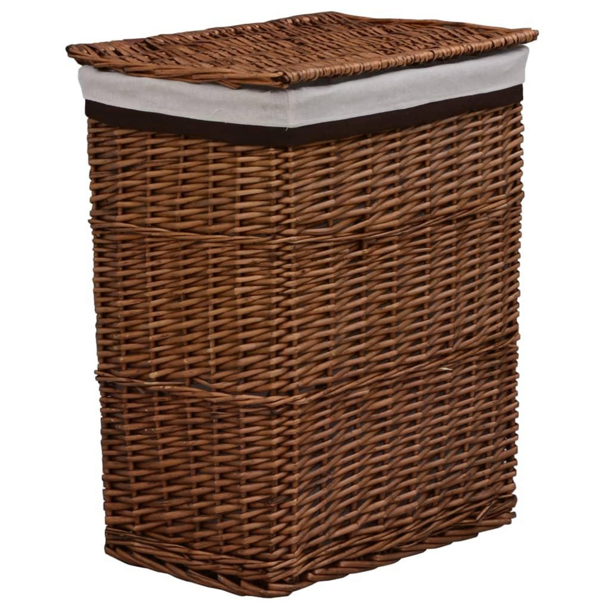 VIDAXL Panier a linge Marron Saule
