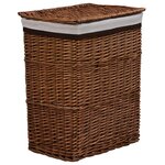 VIDAXL Panier a linge Marron Saule