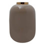 Voir la diapositive 1 : Paris Prix Vase Rond Déco  Polko  25cm Taupe & Or