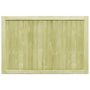 Voir la diapositive 3 : VIDAXL Portillons de jardin 2 pcs Bois de pin impregne 300x100 cm