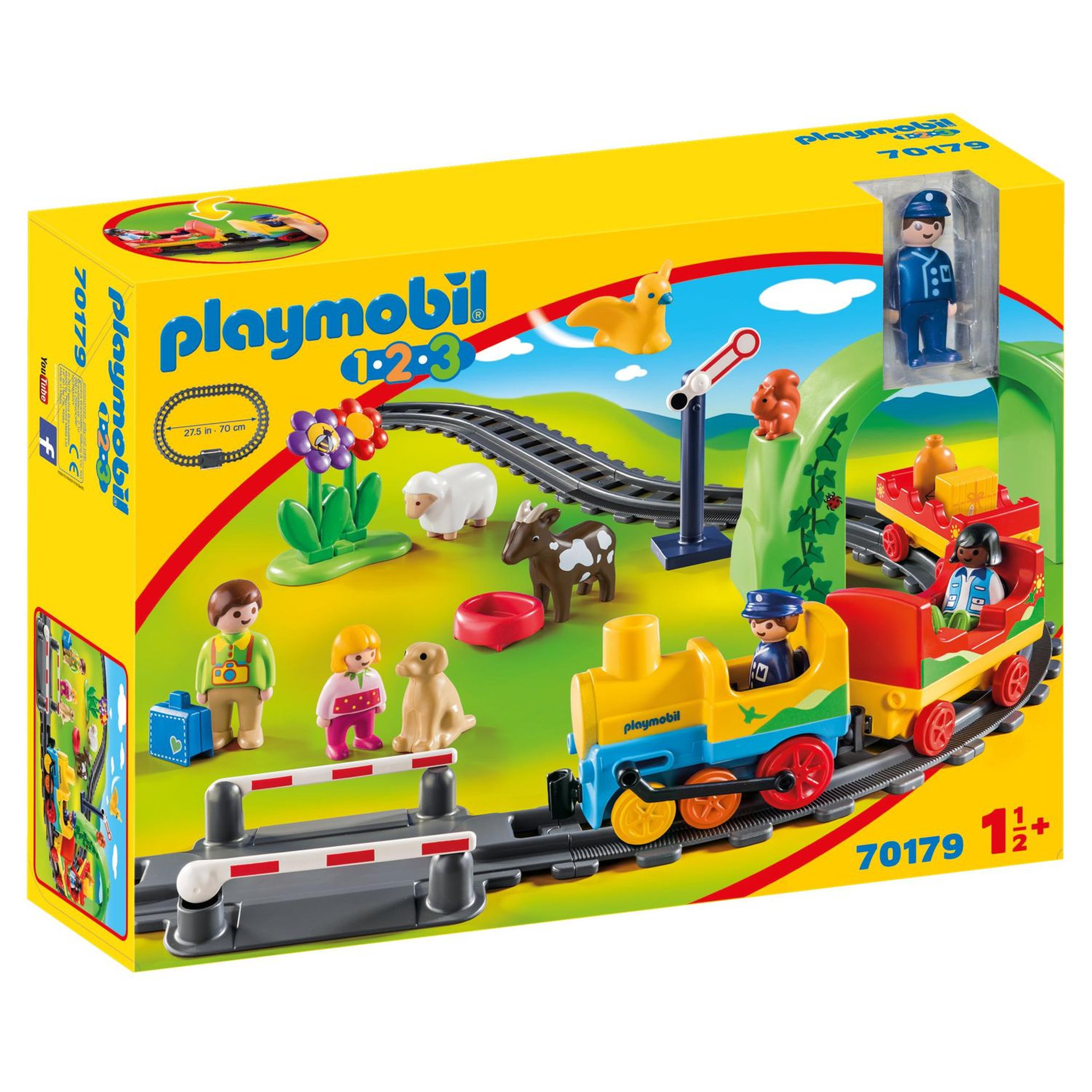 Voir la diapositive 1 : PLAYMOBIL 70179 - 1.2.3 -  Train avec passagers et circuit