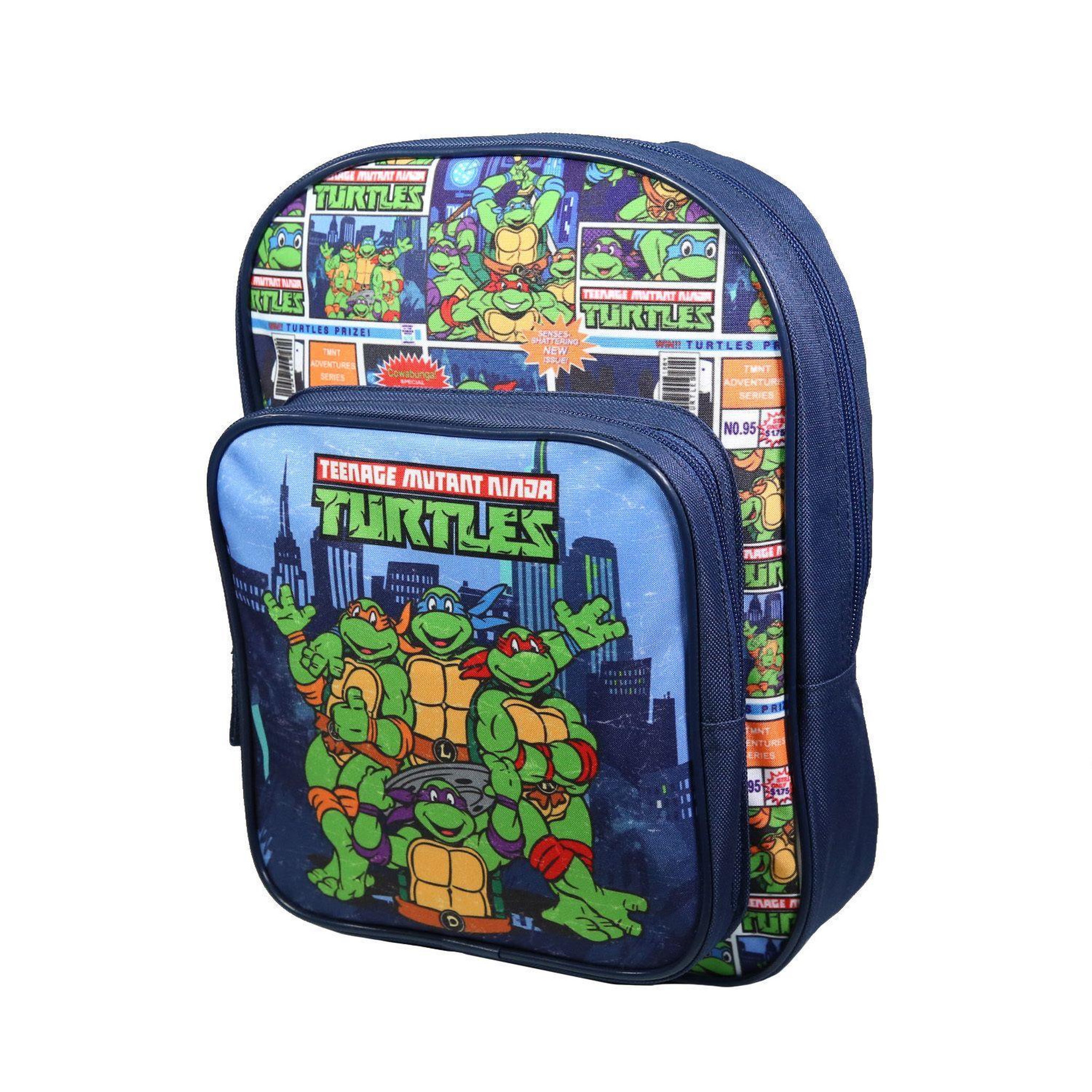 Voir la diapositive 2 : Bagtrotter BAGTROTTER Sac à dos 31 cm avec poche maternelle  Tortues Ninja Bleu