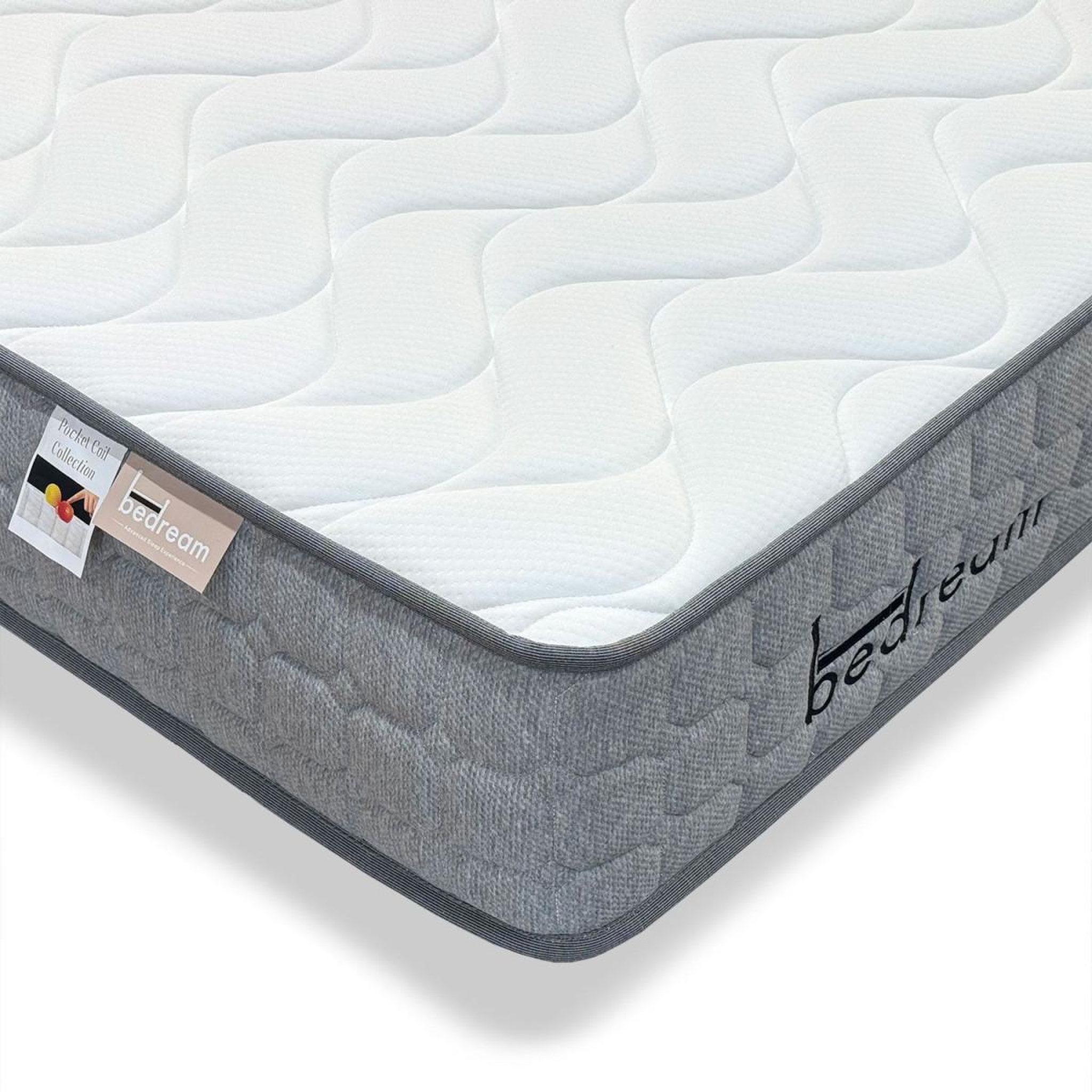 Voir la diapositive 4 : Paris Prix Matelas à ressorts ensachés  goodream  140x190cm blanc