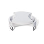 Voir la diapositive 3 : VIDAXL Table basse a forme reglable blanc brillant