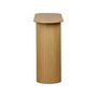 Voir la diapositive 6 : SWEEEK Console ovale scandinave effet bois rainuré. pieds ronds. couleur naturelle. L 120 x P 35 x H 75cm
