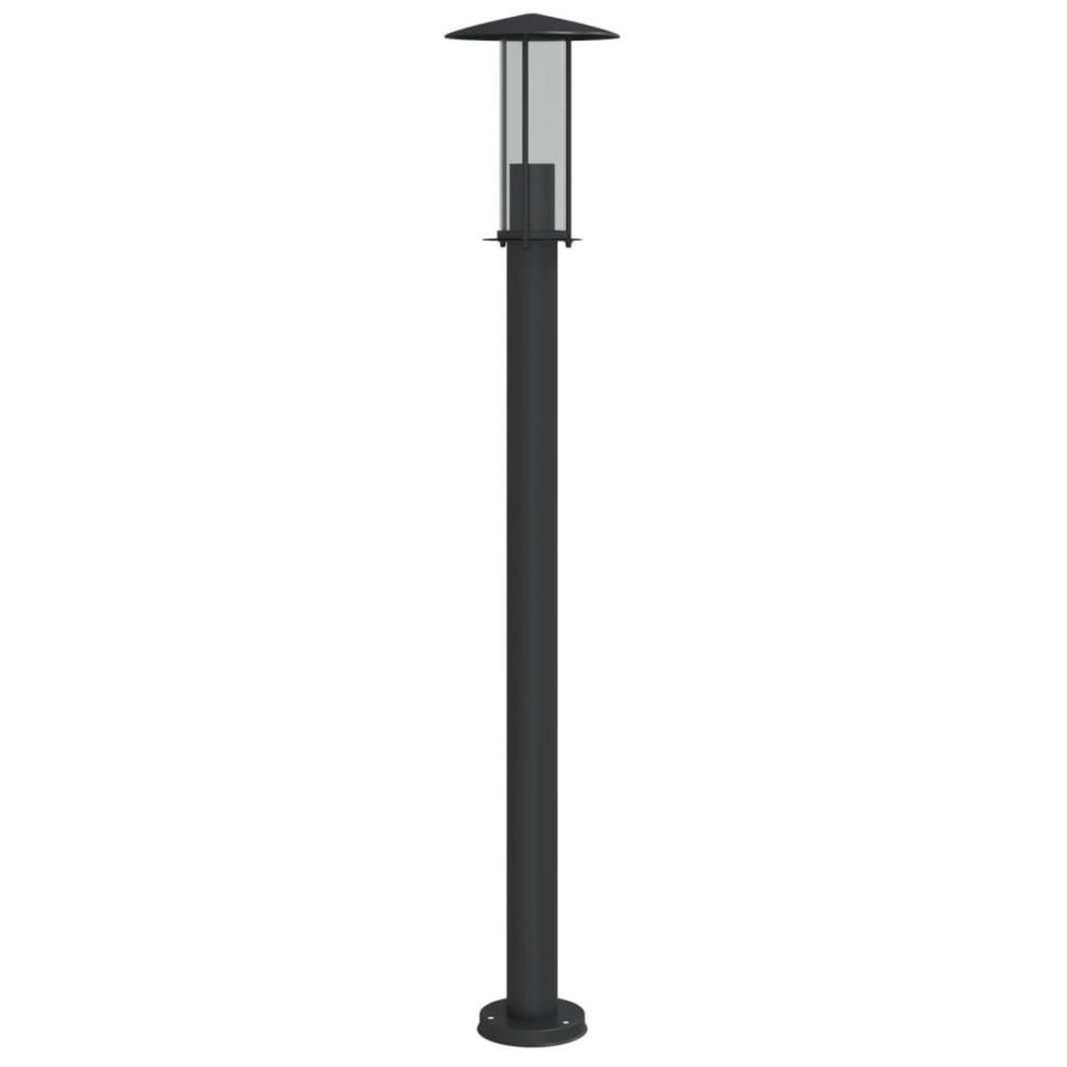 VIDAXL Lampadaire d'exterieur noir 100 cm acier inoxydable