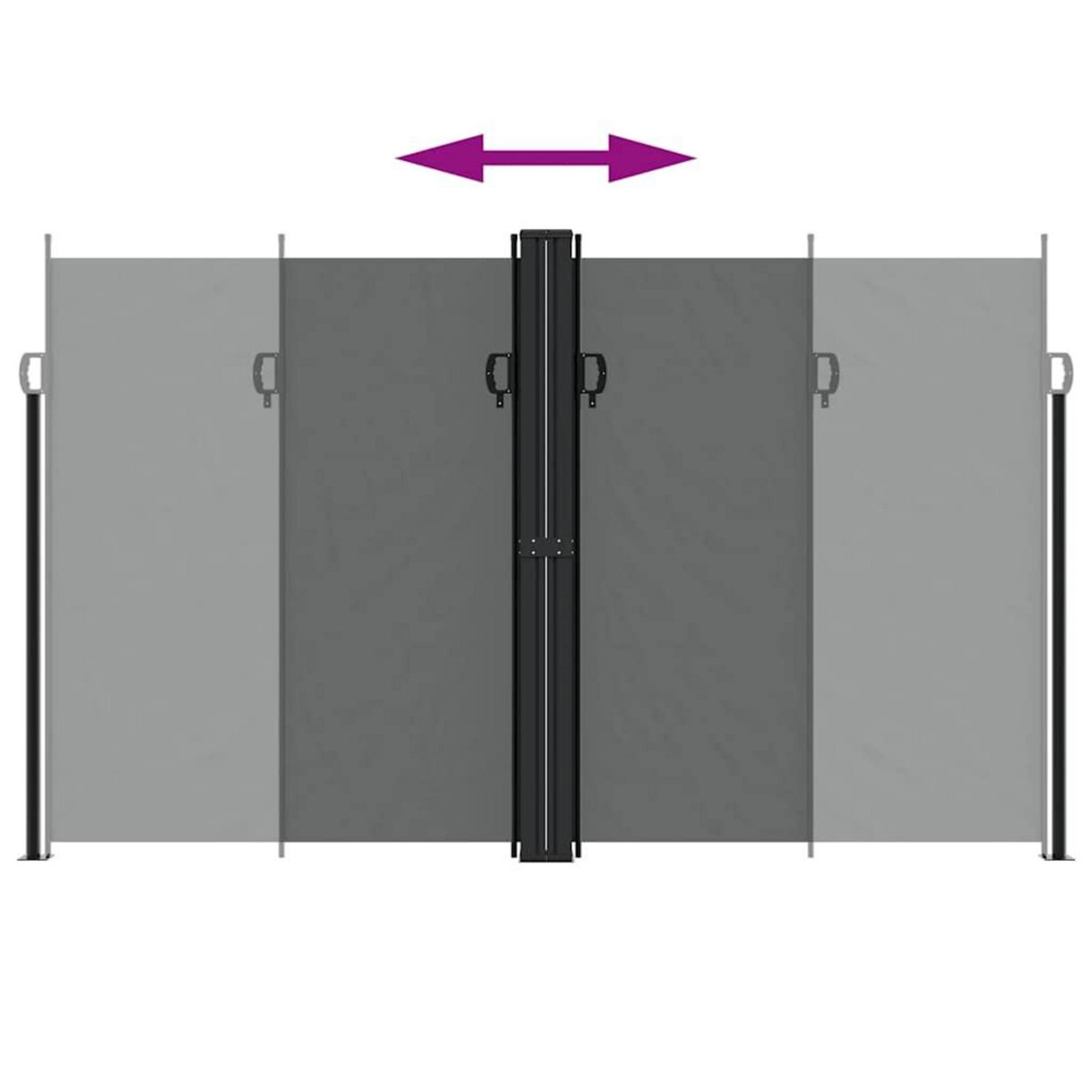 VIDAXL Auvent lateral retractable Anthracite 200x1200 cm