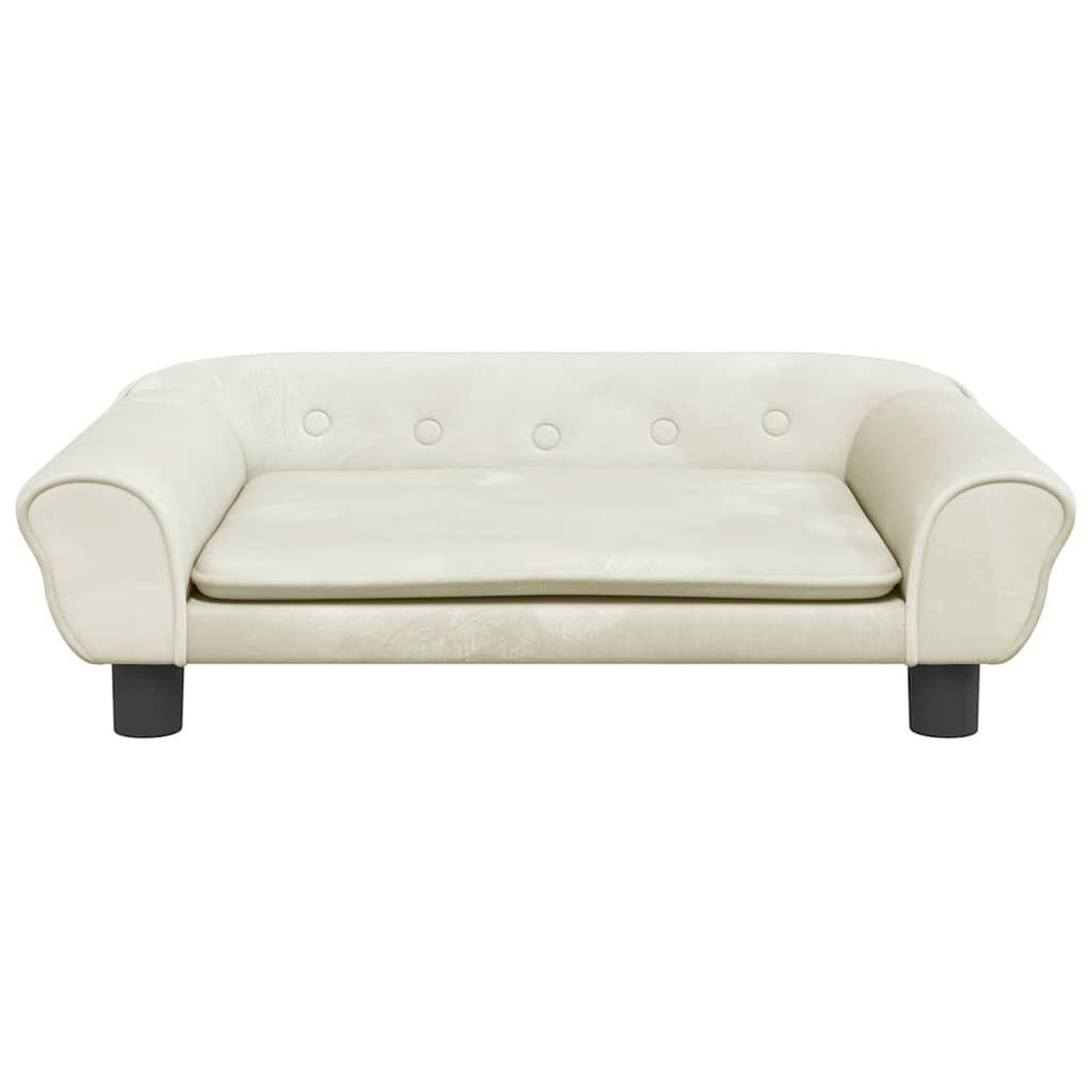 Voir la diapositive 3 : VIDAXL Lit pour chien creme 70x48x22 cm velours