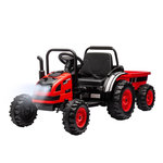 MILLY MALLY Tracteur électrique avec remorque Farmer Rouge