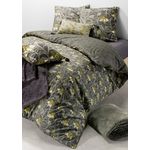 Les Ateliers du Linge Parure housse de couette 100% coton 57fils, liana. Coloris disponibles : Gris