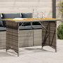 Voir la diapositive 1 : VIDAXL Table de jardin avec dessus en bois gris 110x68x70 cm rotin