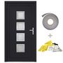 Voir la diapositive 2 : VIDAXL Porte d'entree anthracite 108x200 cm PVC