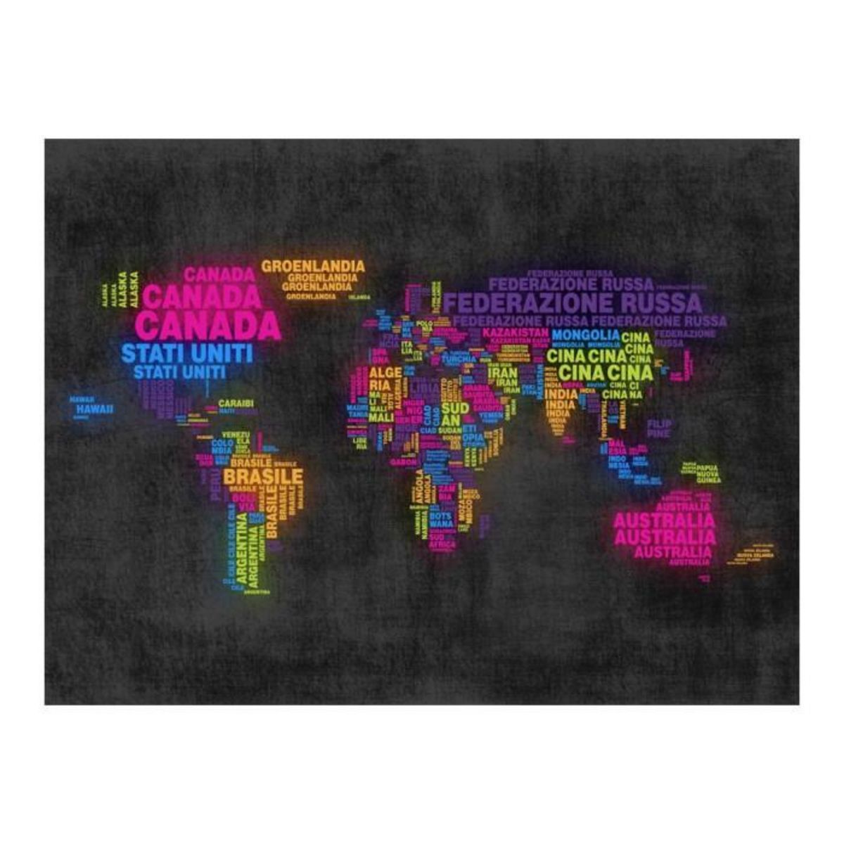 Paris Prix Papier Peint  Carte en Italien Couleurs