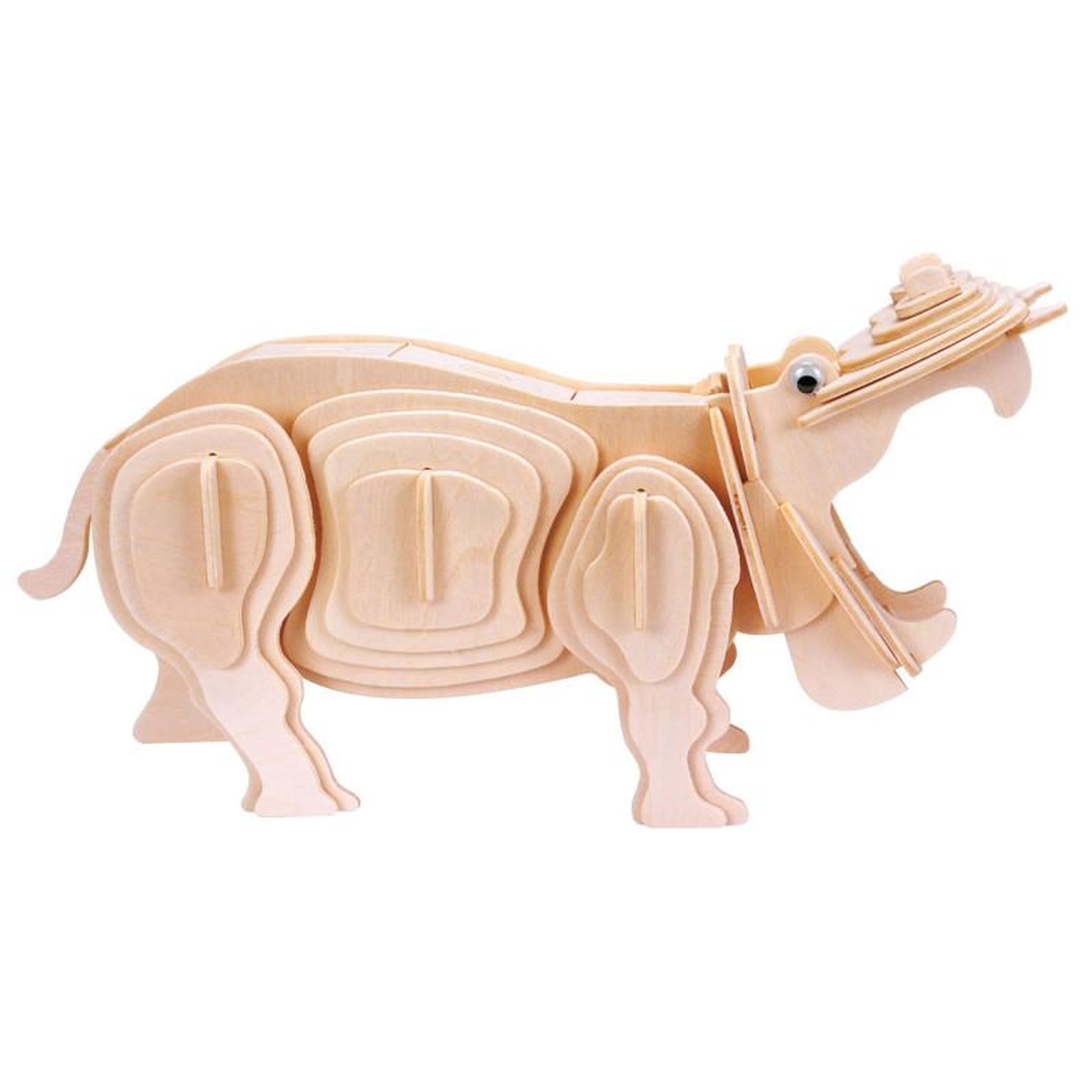 Voir la diapositive 1 : Eureka Toys Eureka - Gepetto's Jeux de construction en bois Kit 3D - hippopotame 52473175