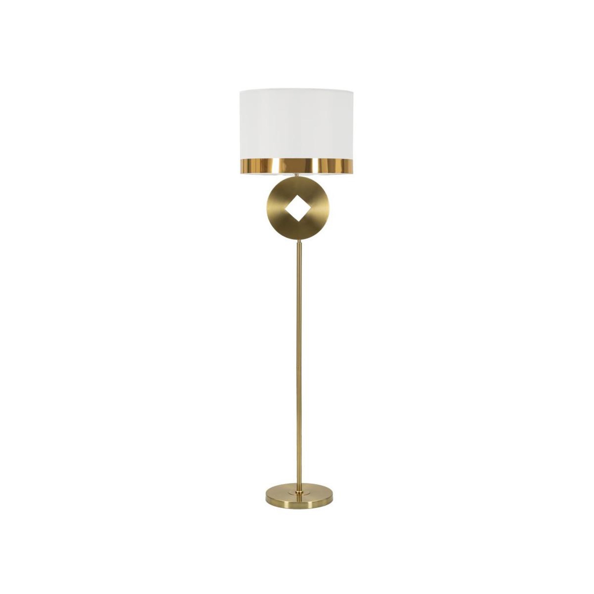 Paris Prix Lampadaire en métal  coin  151cm or & blanc