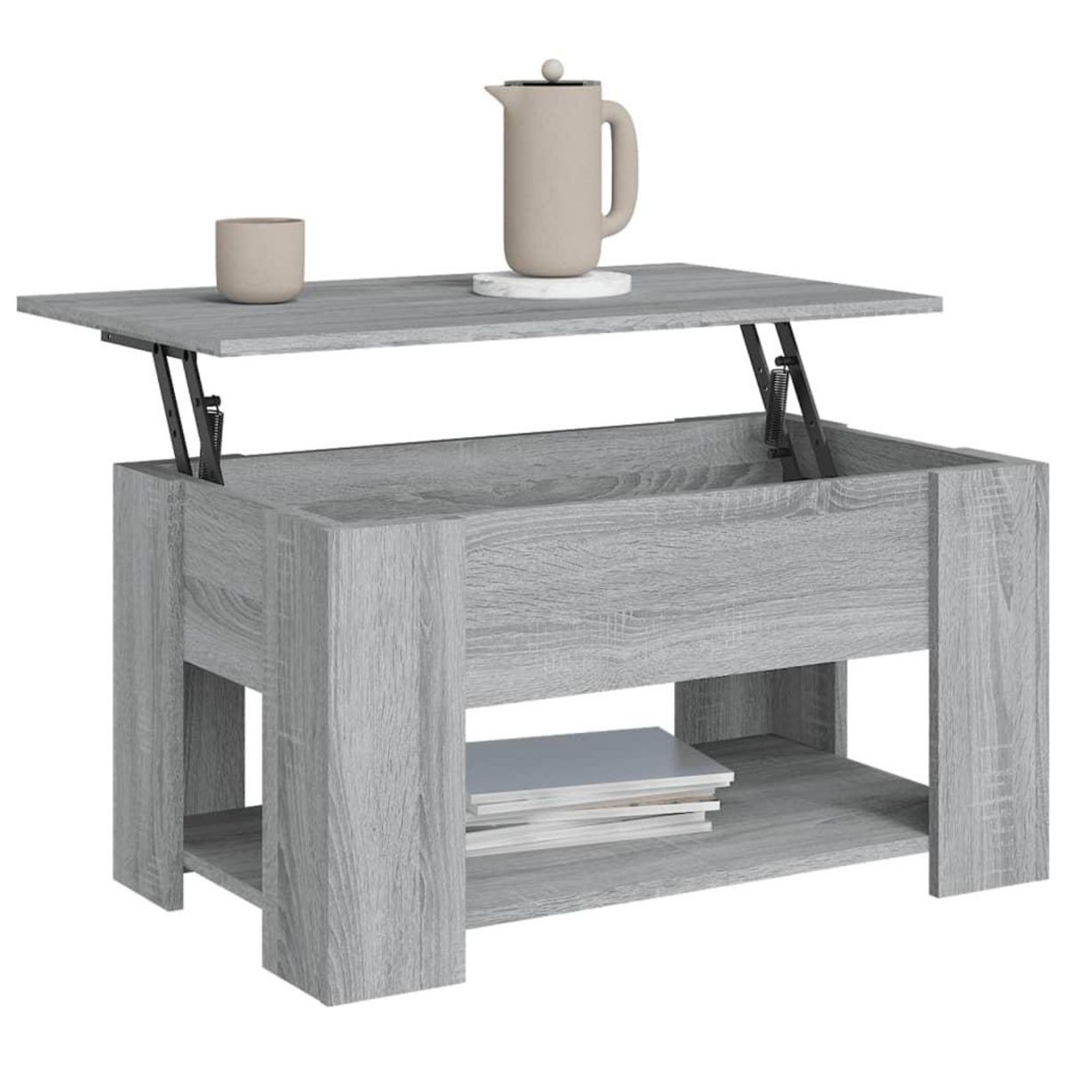 VIDAXL Table basse Sonoma gris 79x49x41 cm Bois d'ingenierie