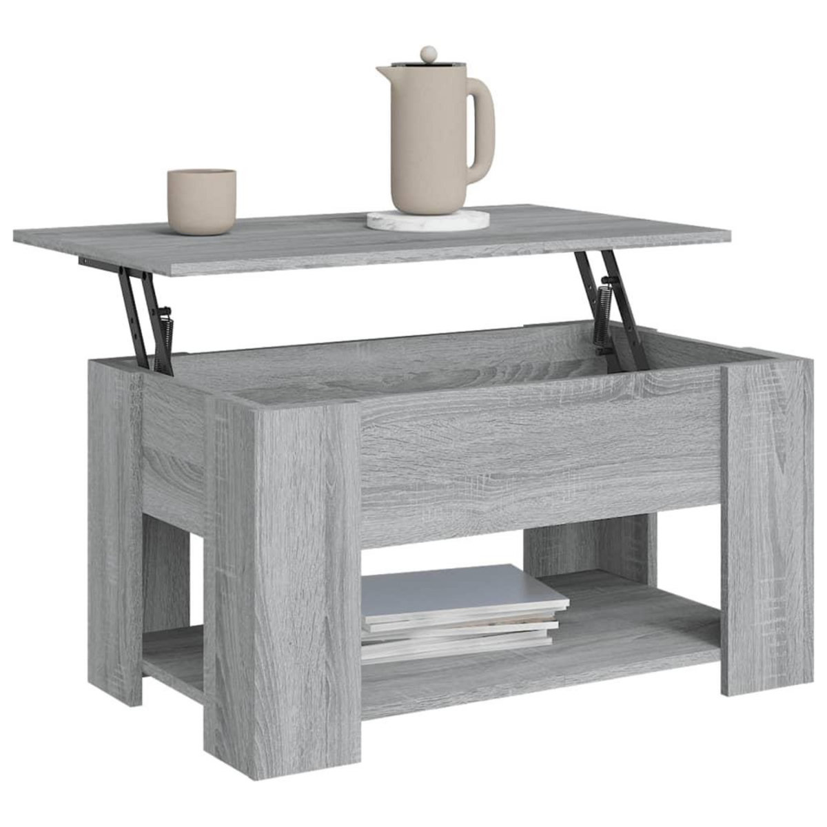 VIDAXL Table basse Sonoma gris 79x49x41 cm Bois d'ingenierie