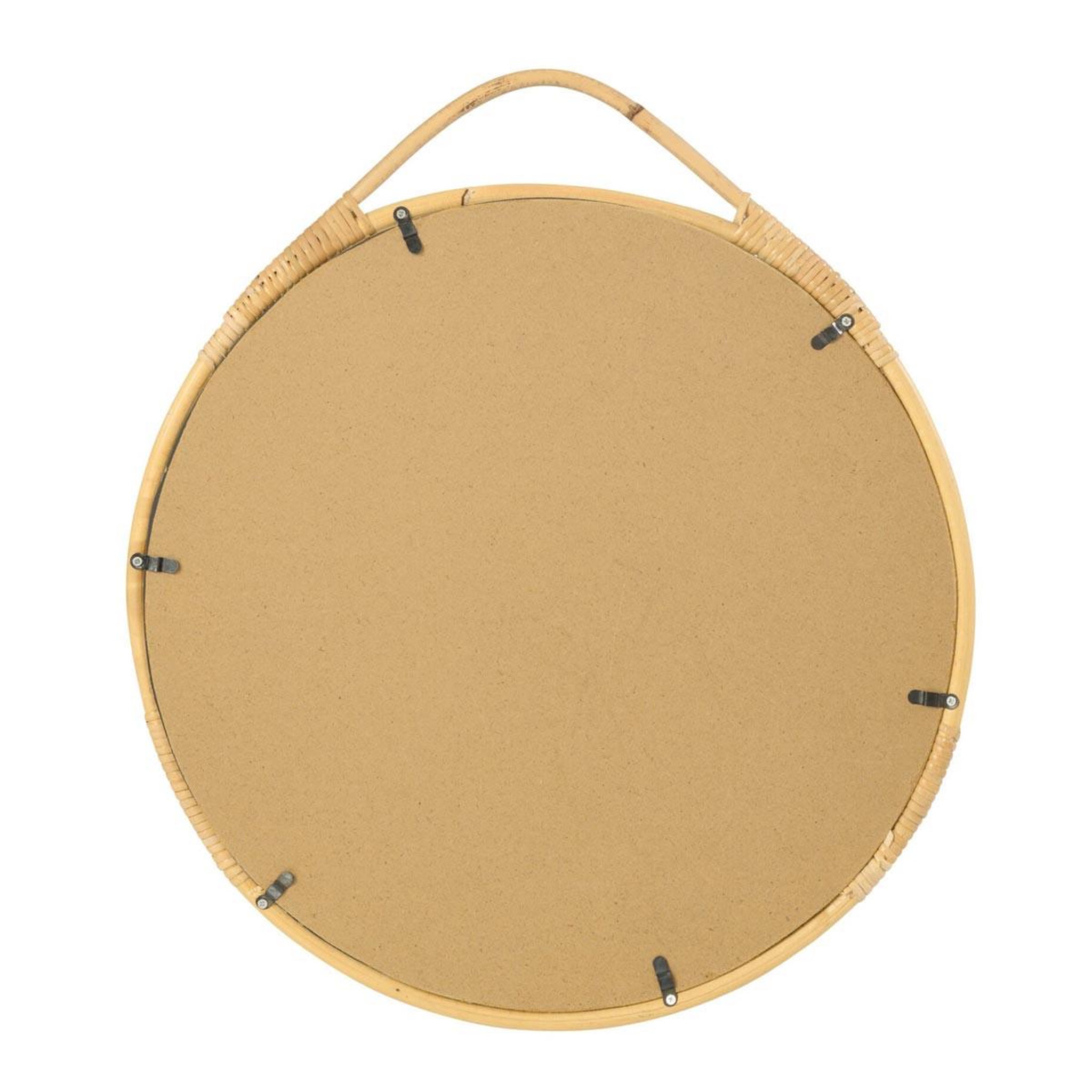 Voir la diapositive 2 : J-LINE Miroir mural en rotin  jordan  44cm naturel