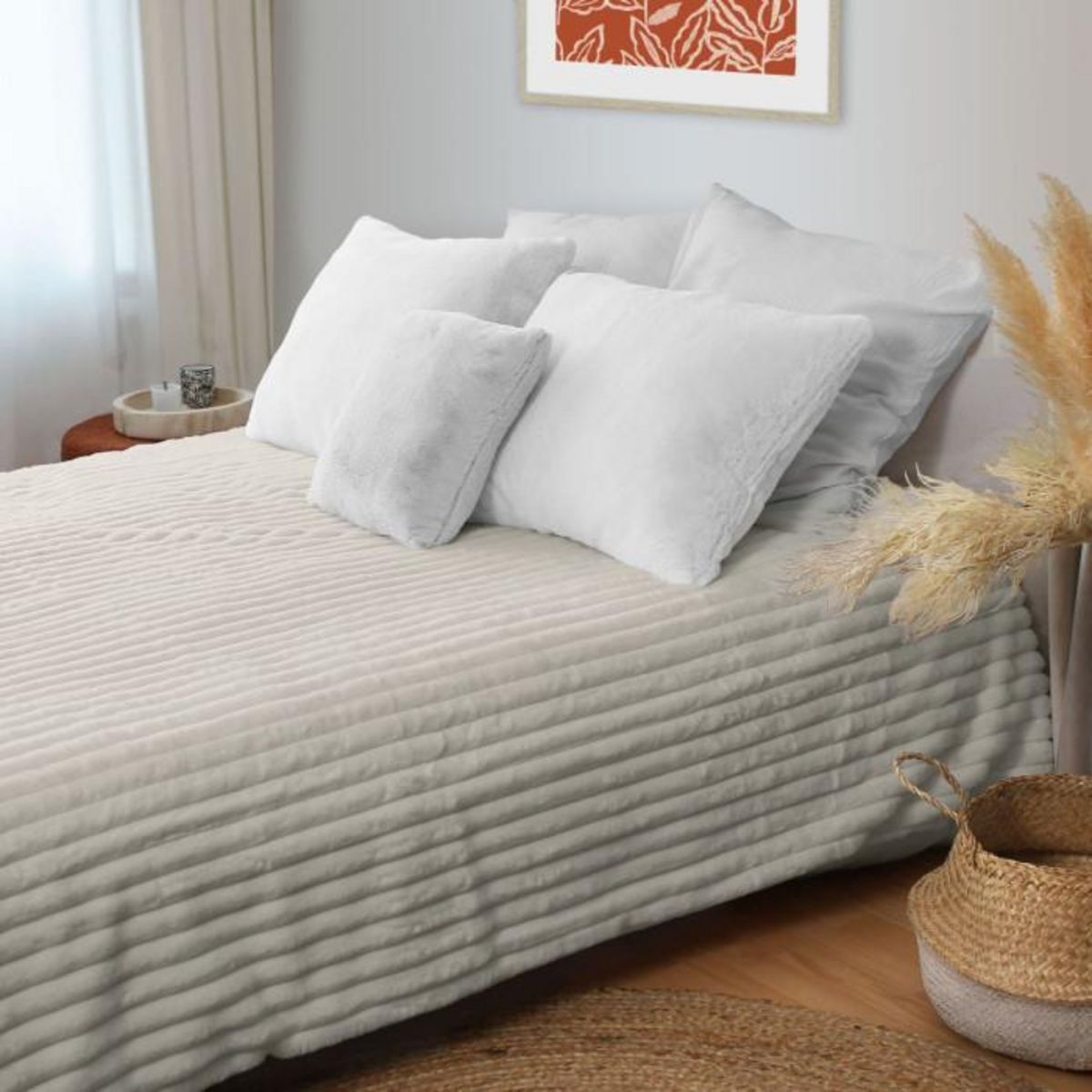 Paris Prix Plaid XL Imitation Fourrure  Matisse  180x220cm Beige