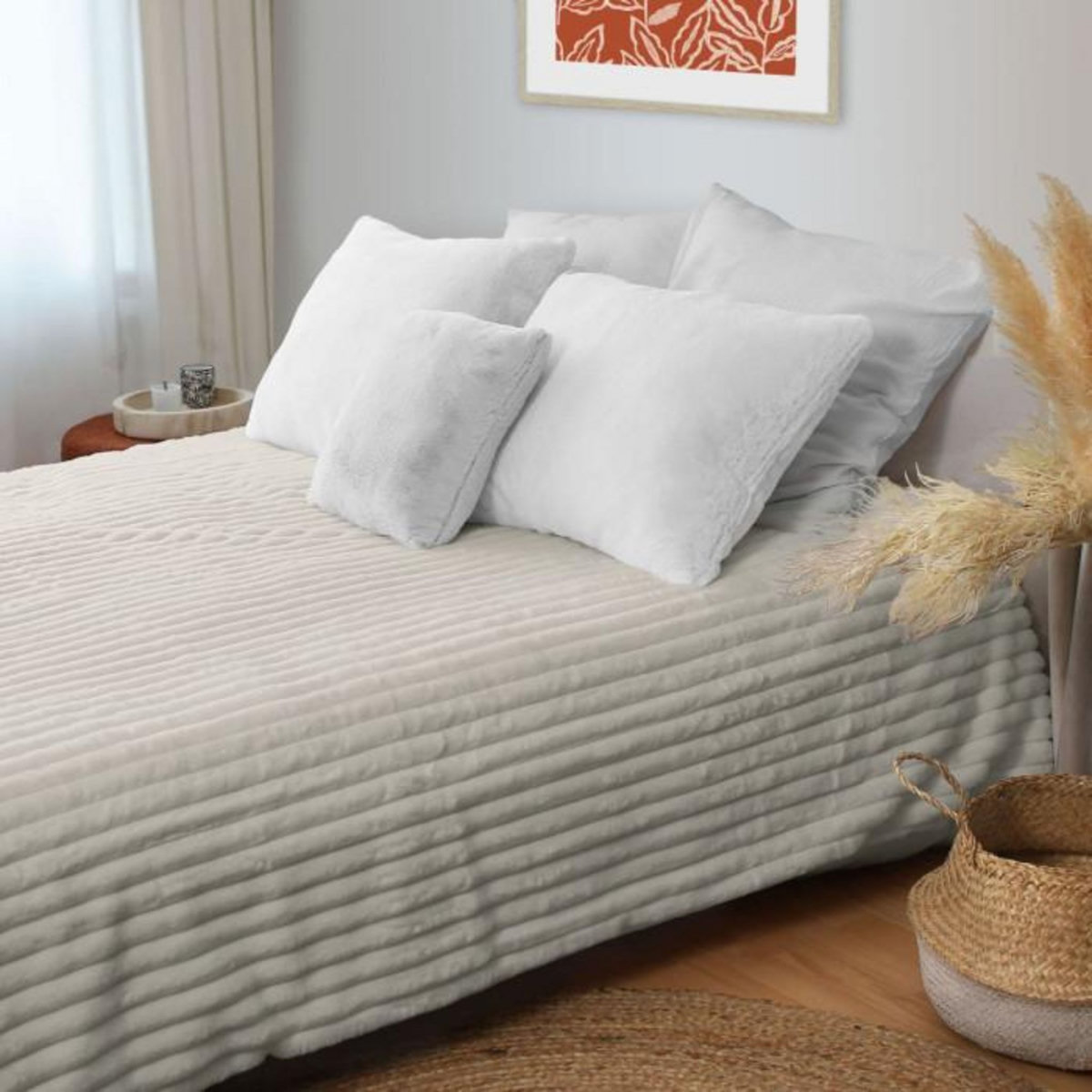 Paris Prix Plaid XL Imitation Fourrure  Matisse  180x220cm Beige