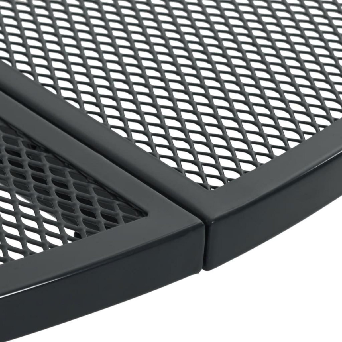 VIDAXL Table de patio ronde anthracite acier enduit de poudre