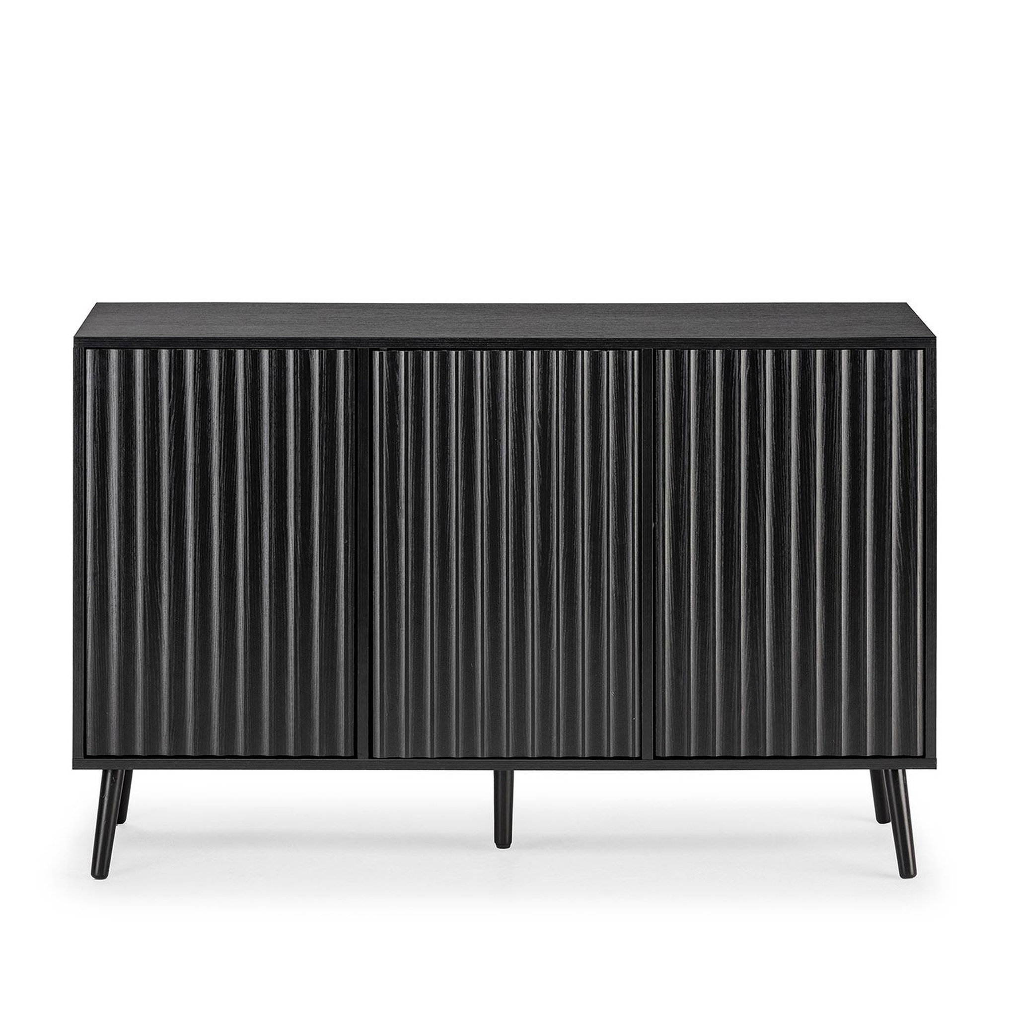 Voir la diapositive 4 : VS VENTA-STOCK Buffet Lluvia 3 portes couleur noir