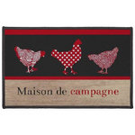 Paris Prix Tapis Déco Rectangle  Campagne  50x80cm Rouge