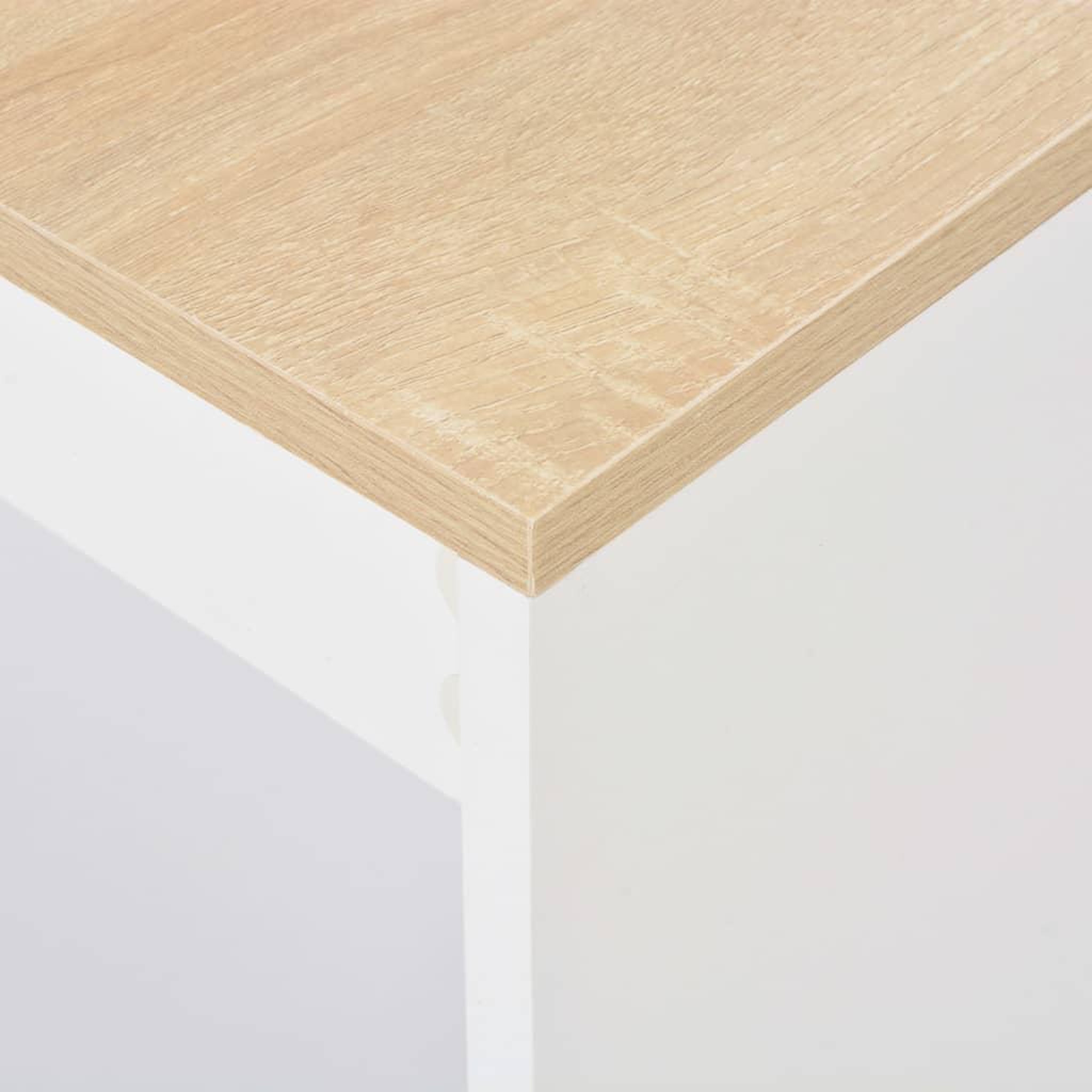 Voir la diapositive 5 : VIDAXL Table de bar avec etagere Blanc 110x50x103 cm