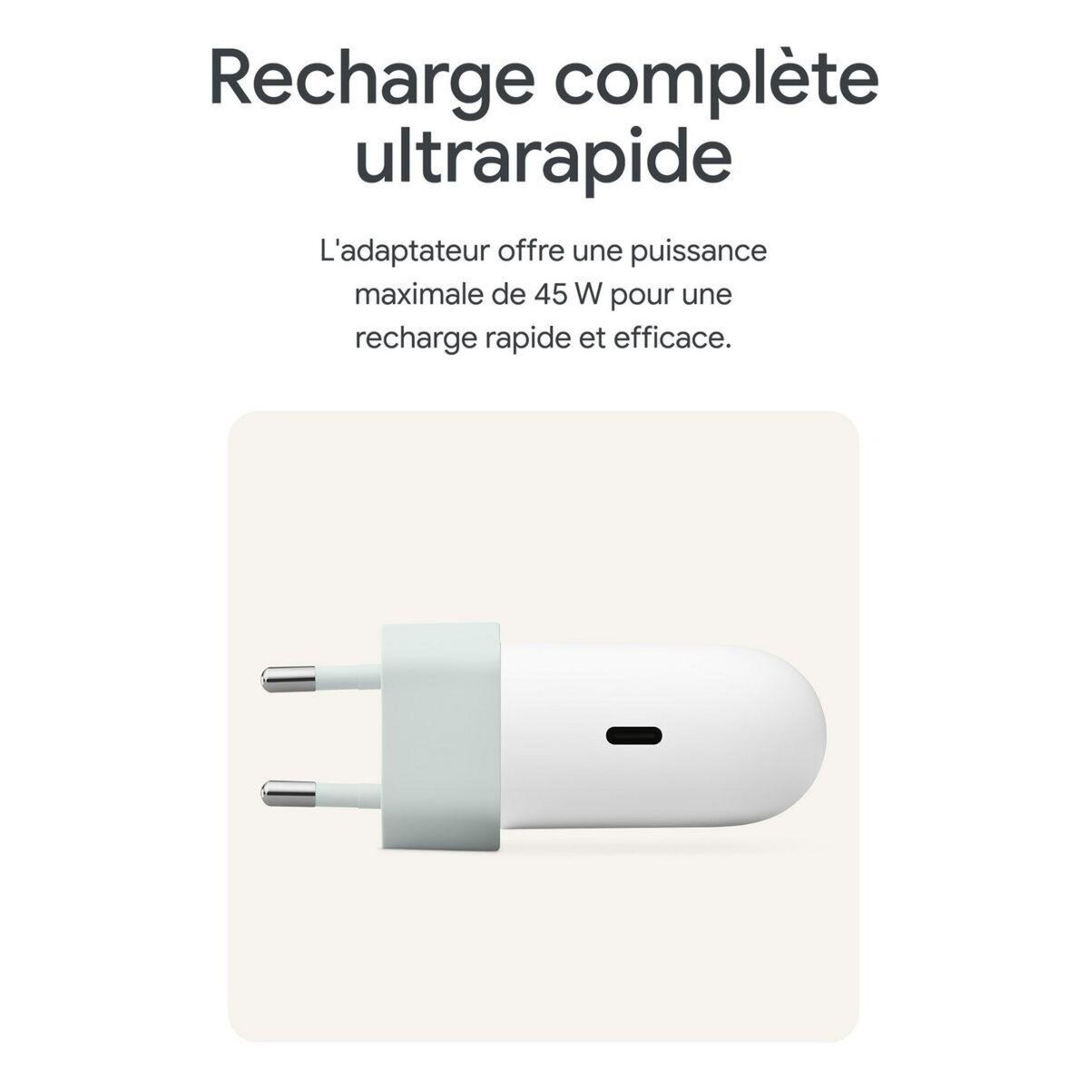 GOOGLE Chargeur USB-C 45W Blanc