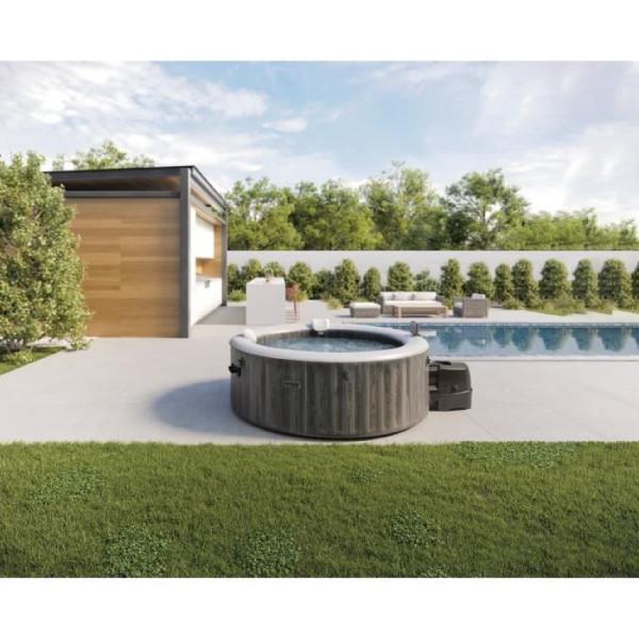 Voir la diapositive 2 : INTEX Spa gonflable intex - baltik - 196 x 196 x 71 cm - 4 places - carré - 28440np