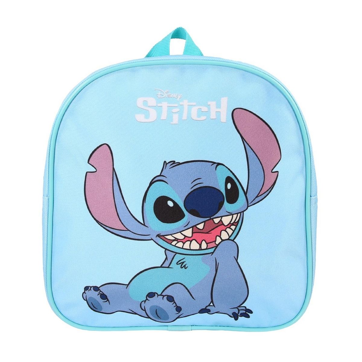 Bagtrotter Bagtrotter - Stitch  - Sac à Dos Scolaire Goûter 24 cm - Bleu Clair - 1 compartiment zippé - Bretelles en Sangle - 24x7x24 cm - Matière Polyester - Sac à Dos Scolaire Maternelle
