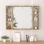Voir la diapositive 5 : VIDAXL Armoire de miroir avec LED Chene sonoma 76x15x55 cm