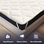 Voir la diapositive 4 : THE WHITE STONE Surmatelas Rafraîchissant 80x190 cm avec Élastiques | Correcteur de Matelas avec Technologie Cooler | Hauteur 4 cm