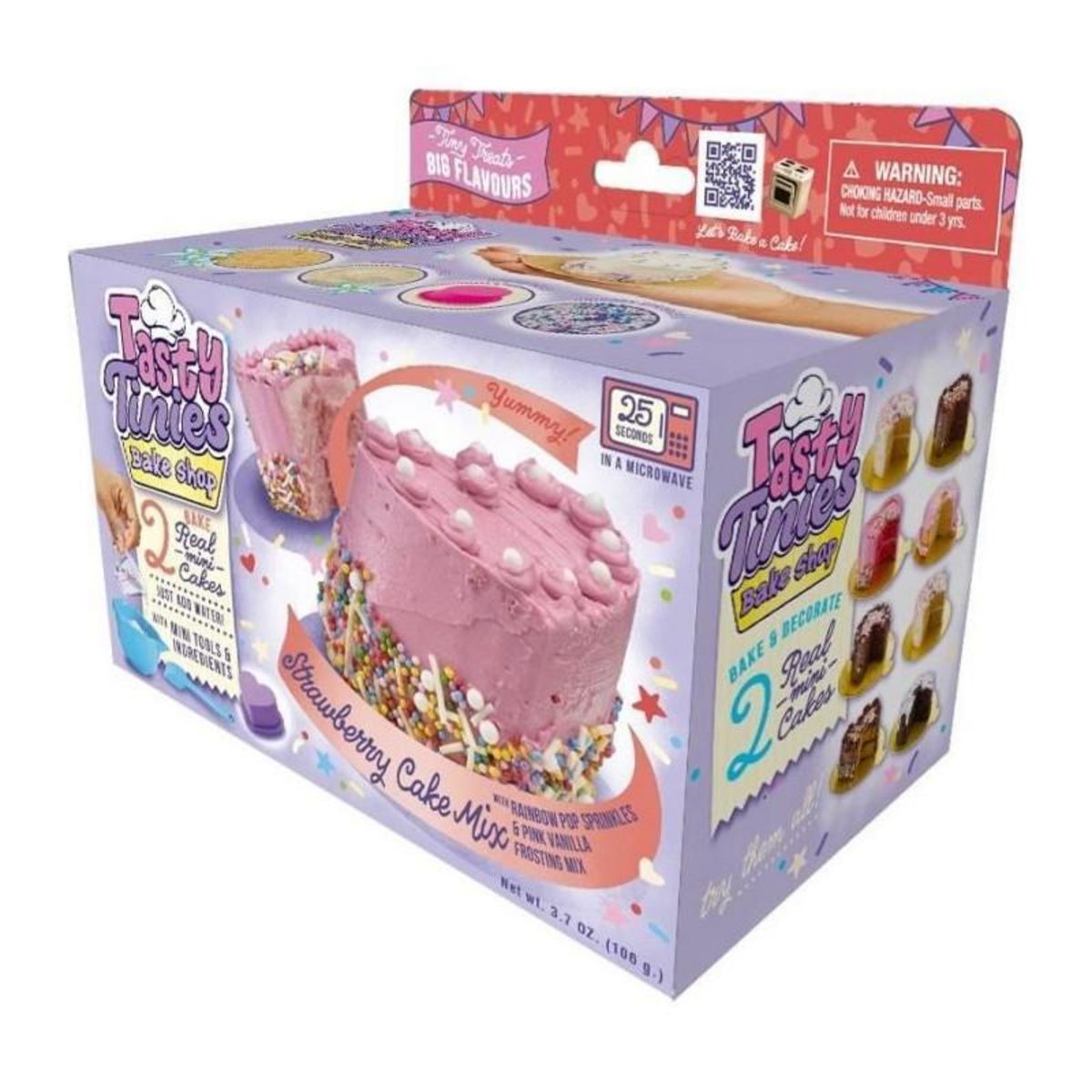 GOLIATH Kit de cuisine - GOLIATH - Tasty Tinies Strawberry Cake - Gâteau fraise avec glaçage vanille et décorations des 6 ans