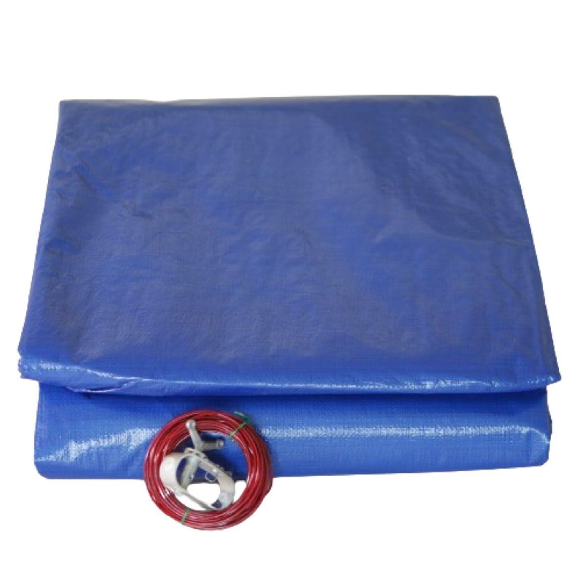 Tecplast Bache piscine ronde  620 cm pour piscine de 540 cm Bleue et verte Filet d'écoulement