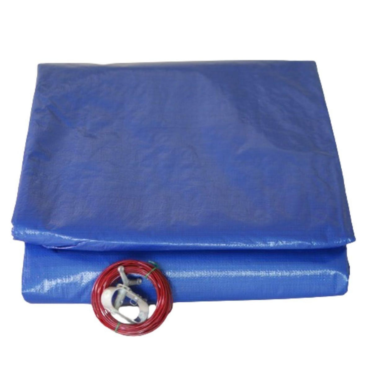 Tecplast Bache piscine ronde  620 cm pour piscine de 540 cm Bleue et verte Filet d'écoulement