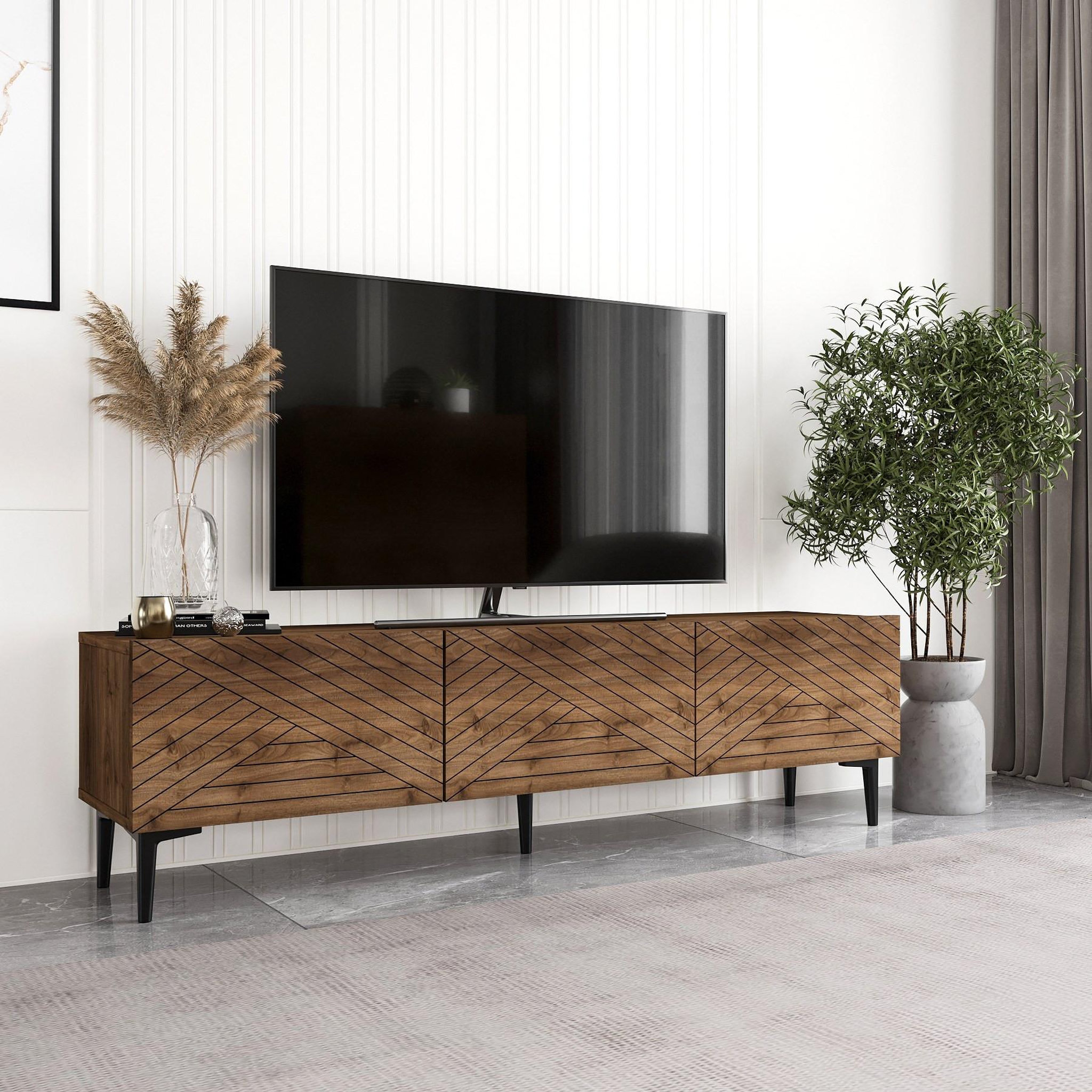 Voir la diapositive 4 : Habitat et Jardin Meuble tv en bois  felix  - 160 x 31 x 44 cm - marron