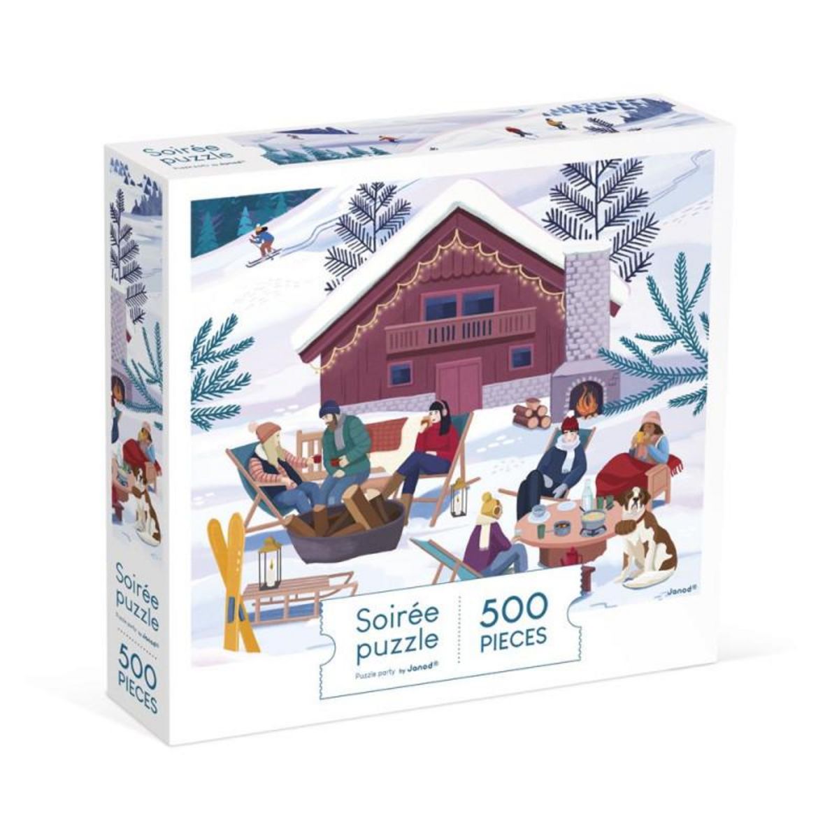 JANOD Puzzle 500 pièces Janod Hiver à la Montagne