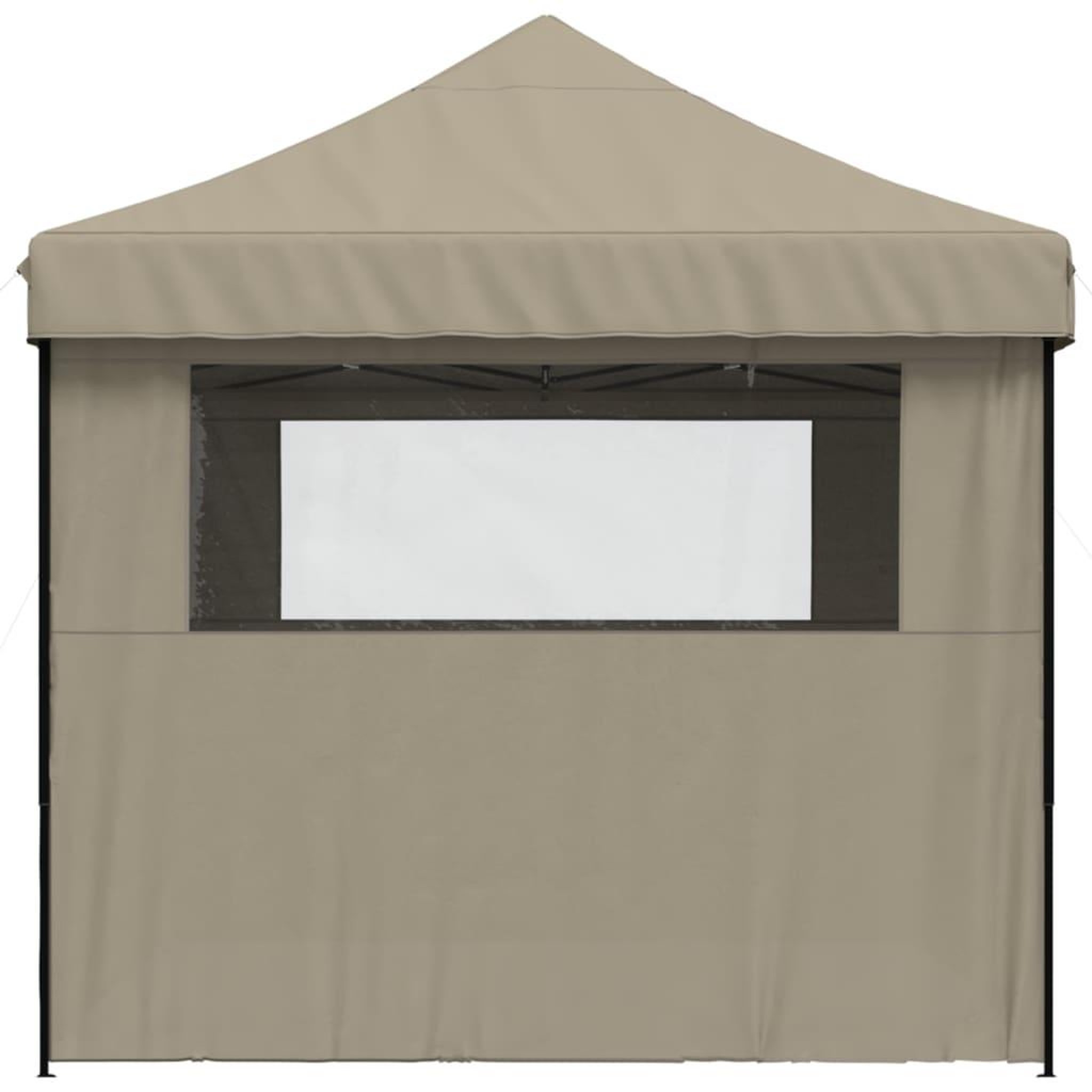 Voir la diapositive 4 : VIDAXL Tente de reception pliable escamotable 4 parois laterales taupe