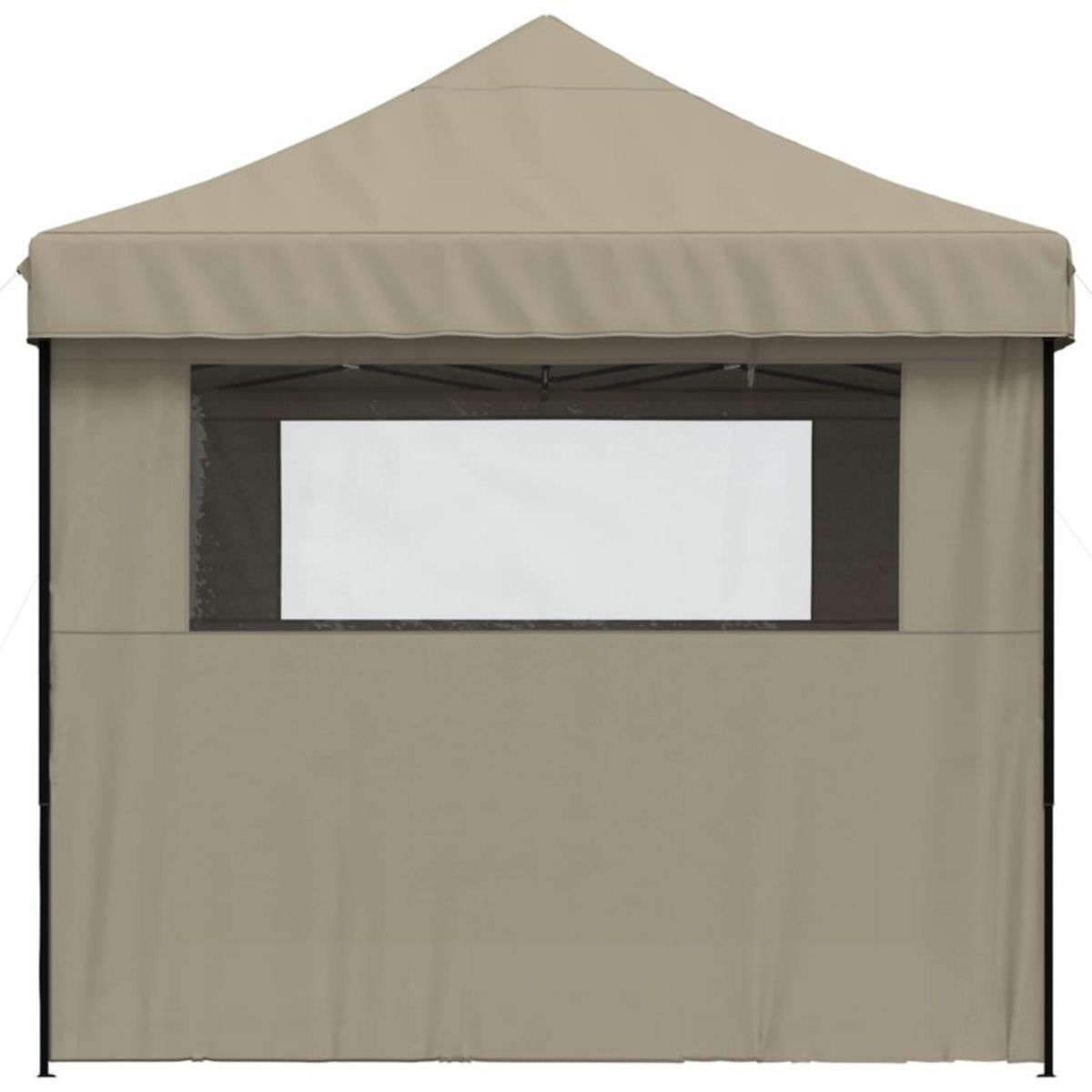 VIDAXL Tente de reception pliable escamotable 4 parois laterales taupe