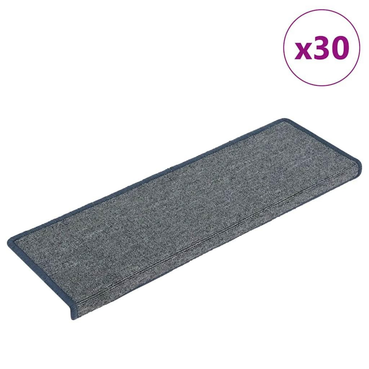 VIDAXL Tapis d'escalier 30 pcs 65x21x4 cm violet et bleu
