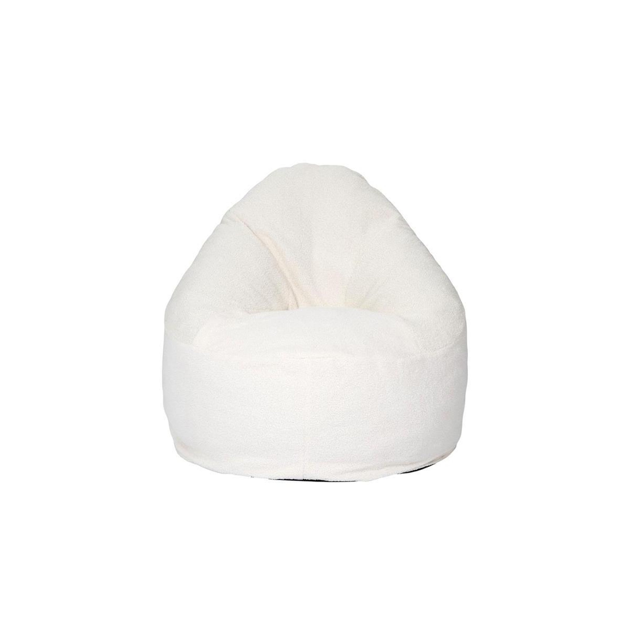 Voir la diapositive 2 : The Home Deco Factory Fauteuil Poire Compressé  Bouclette  90cm Blanc