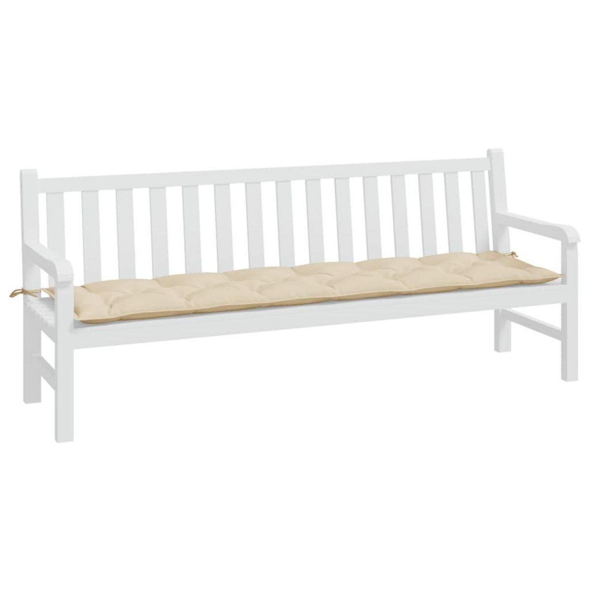 VIDAXL Coussin de banc de jardin beige 200x50x7 cm tissu oxford