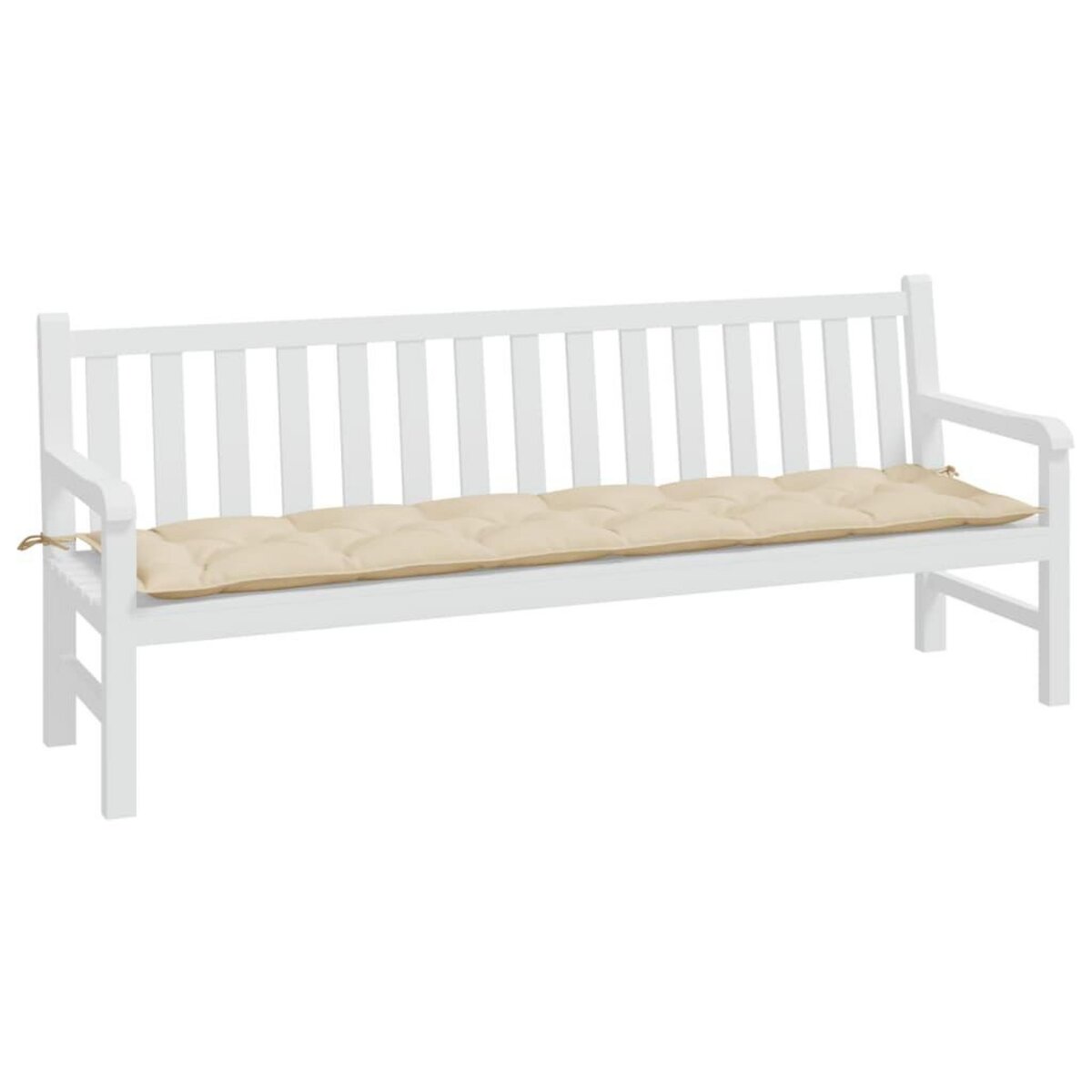 VIDAXL Coussin de banc de jardin beige 200x50x7 cm tissu oxford