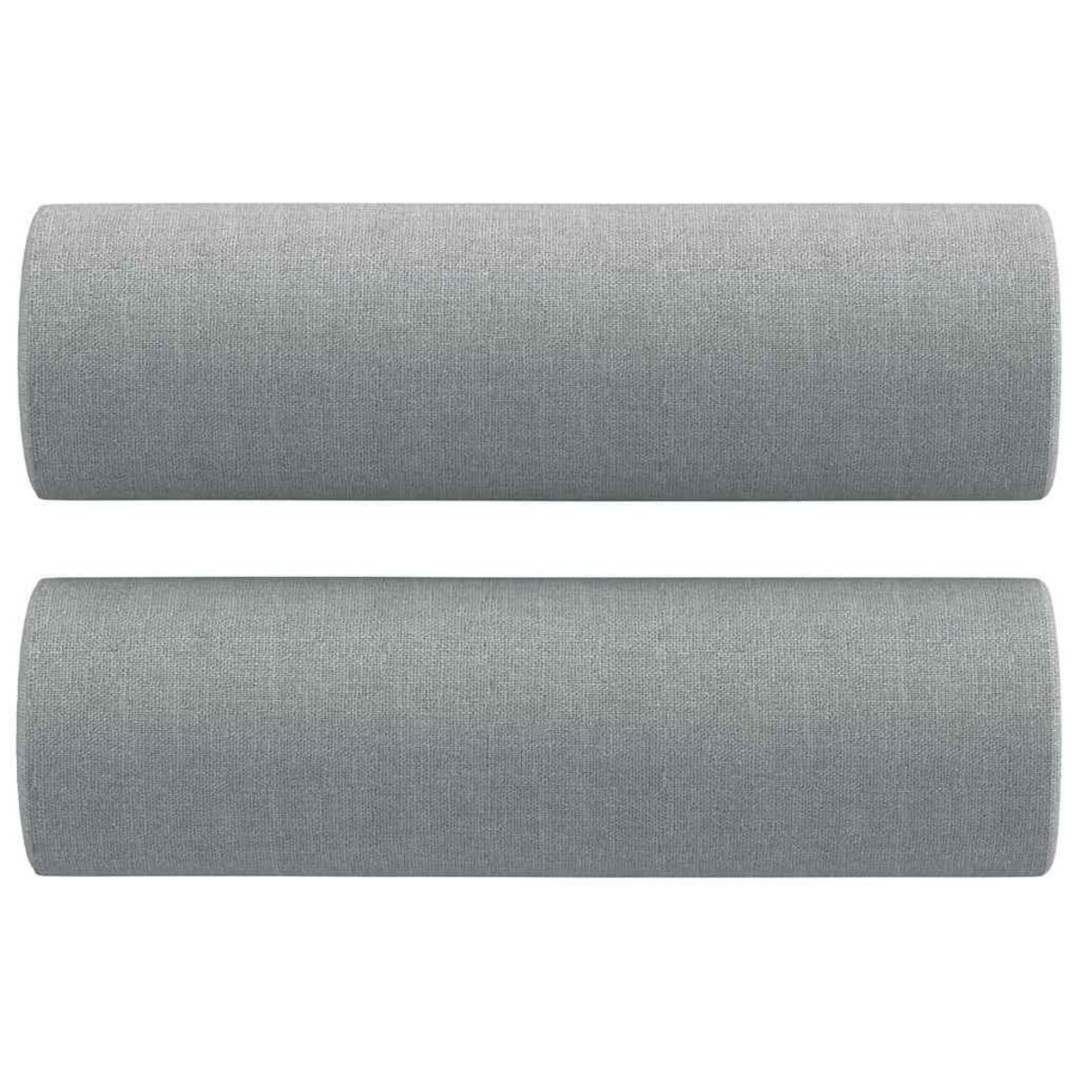 VIDAXL Ensemble de canapes 2 pcs coussins gris clair tissu