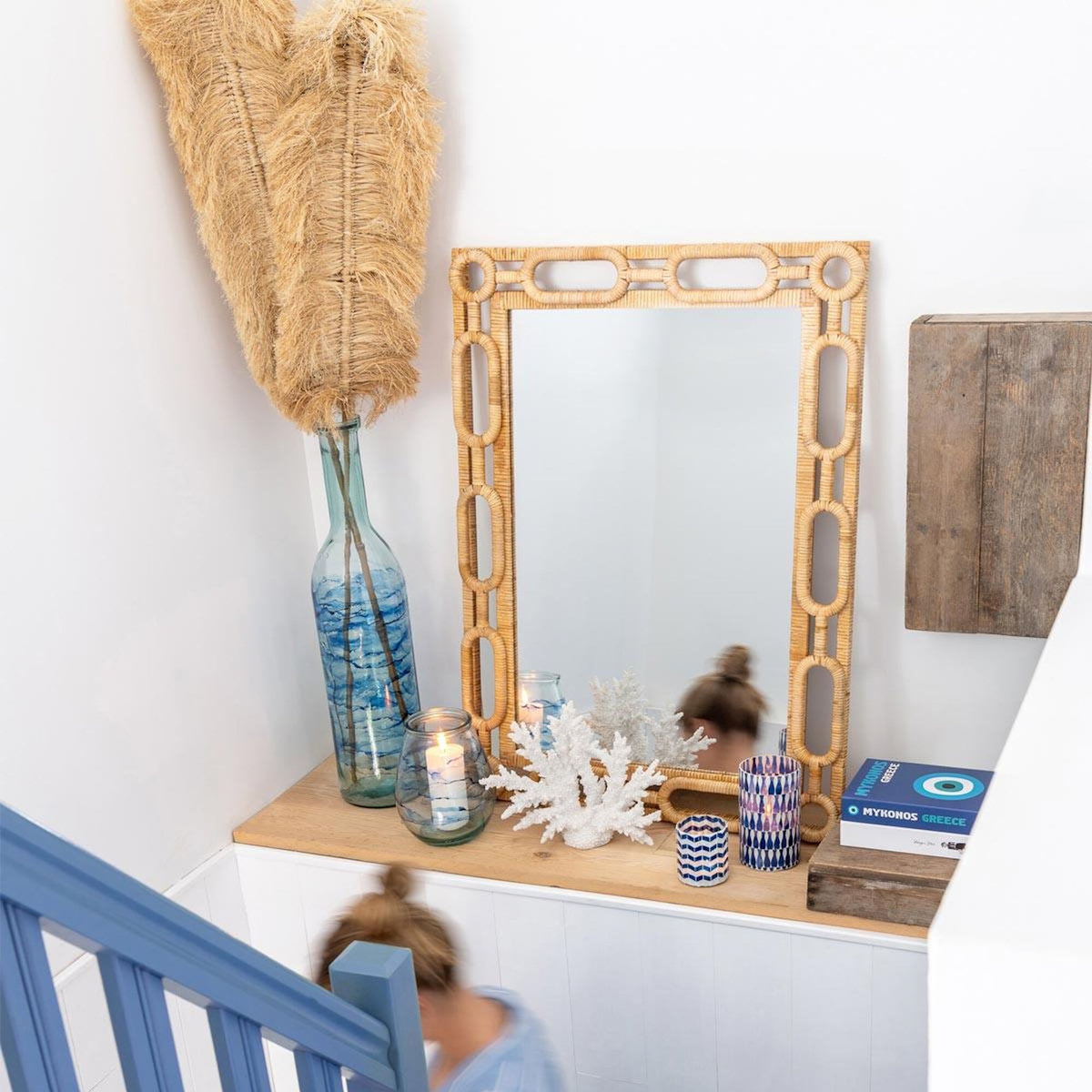Paris Prix Miroir Mural en Rotin  Ring  101cm Naturel