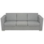 Voir la diapositive 4 : VIDAXL Canape a 3 places Tissu Gris clair