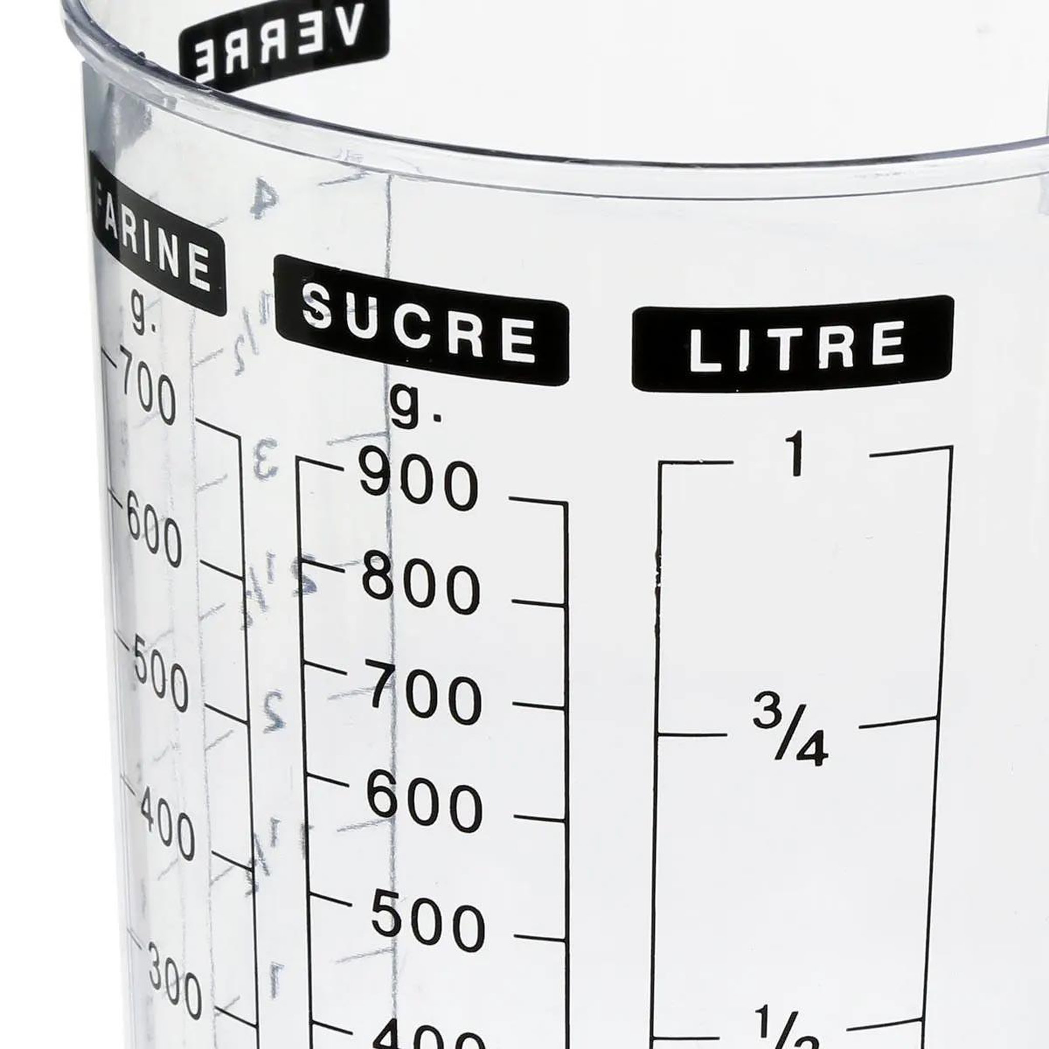 Voir la diapositive 2 : FIVE Verre doseur  double  18cm transparent
